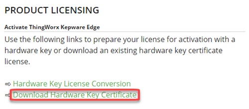 Kepware license renewal